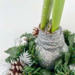 Amaryllis Couronne de Noël Argent – Bulbe Ciré Décoratif | bb-potager.com